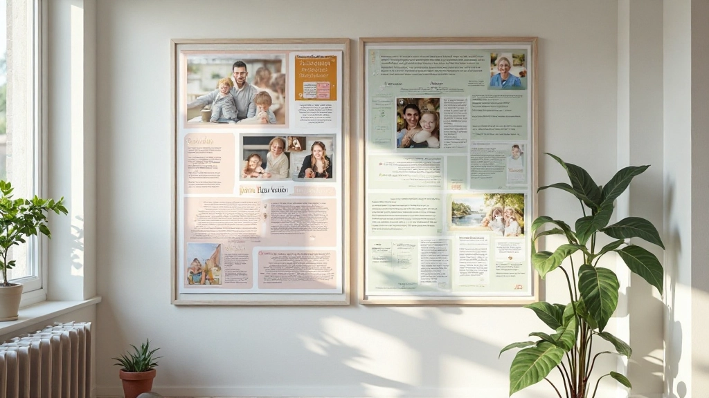 Twee verschillende visionboards naast elkaar, elk met unieke stijl en thema's